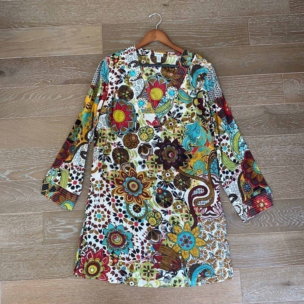 Latykka Cotton Tunic Top/Cover Up | M